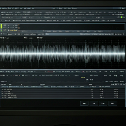 Waveform visualizer on a large screen